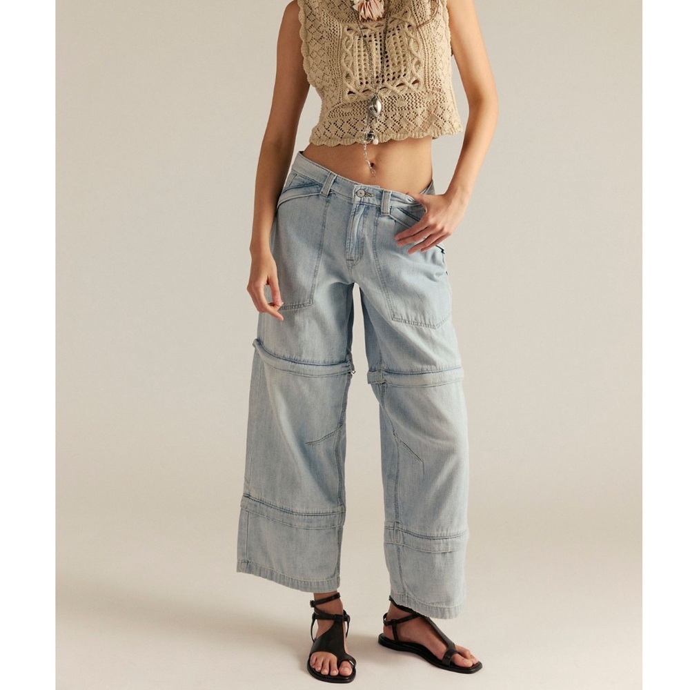 Free People We the Free Trailblazer Convertible Slouchy Jeans